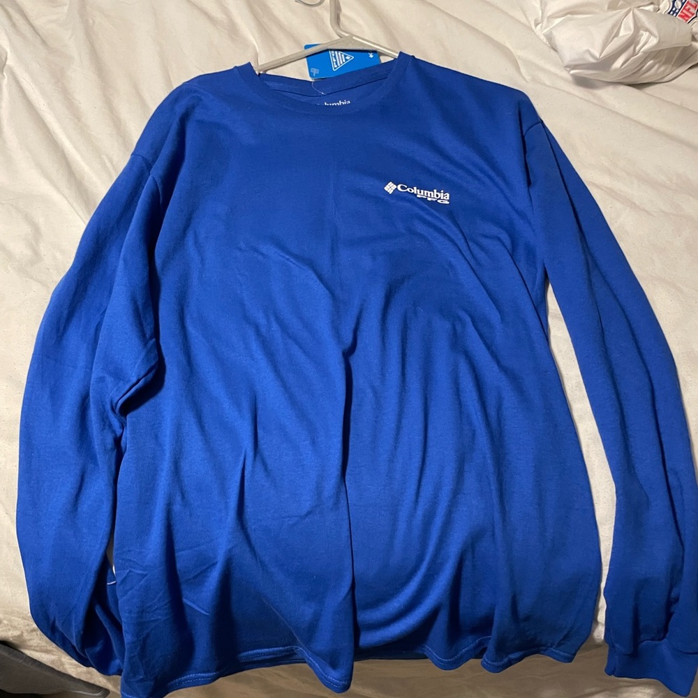 The North Face Longe sleeve, Color beige, Size Large, Brand Columbia